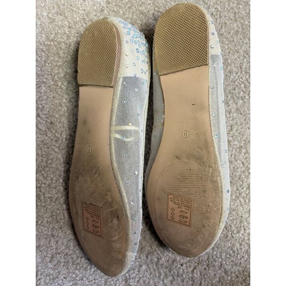 DB Studio David’s Bridal Gold Sparkle Glitter Flats Womens Size 11 - Picture 2 of 5